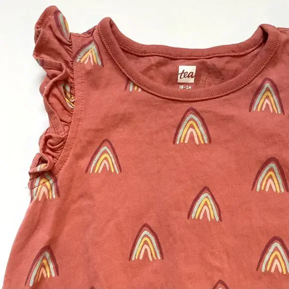 Tea Collection Ruffle Rainbow Romper - Picture 2 of 3